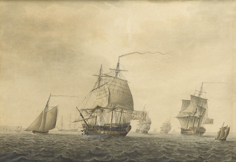 Flagships passing in the Channel