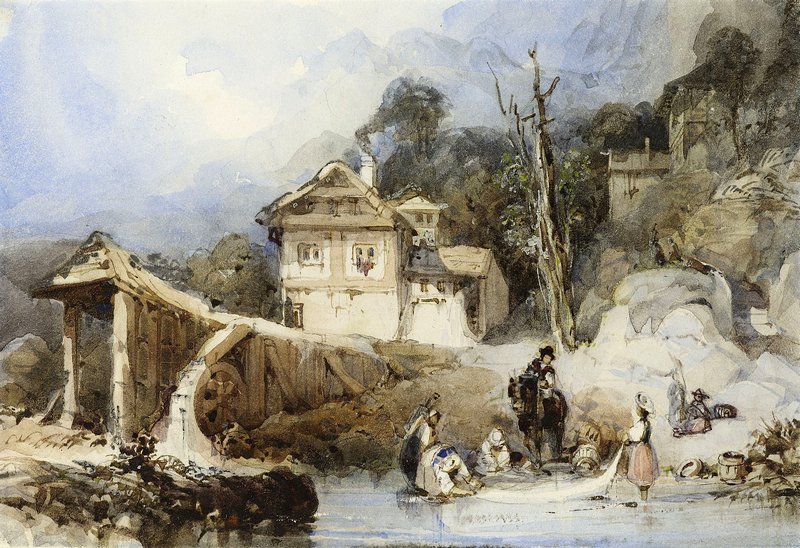 A Mill on the Lake of Lungern, Switzerland, half way between Lucerne and Interlaken