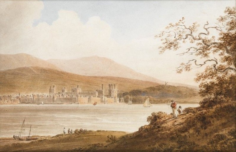 Caernarvon Castle from Anglesey