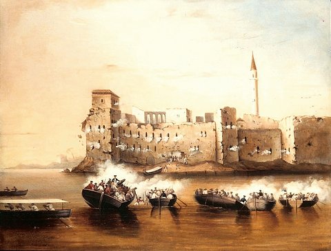 Tortosa, 23rd September 1840, attack by the boats of H.M.S. Benbow, Carysfort and Zebra, under Captain J.F. Ross, R.N.