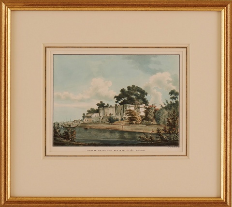 Bridge at Saumpoor near Dacca; Guptar Ghaut near Fyzabad on the Goggra; Burrumdeo near where the Gaggra issues; View of an ancient gateway at Dacca; View of Peer Pointy; A mosque on the north ban of the Gagra near Debowly. (6)