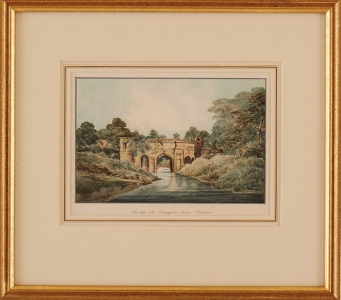 Bridge at Saumpoor near Dacca; Guptar Ghaut near Fyzabad on the Goggra; Burrumdeo near where the Gaggra issues; View of an ancient gateway at Dacca; View of Peer Pointy; A mosque on the north ban of the Gagra near Debowly. (6)