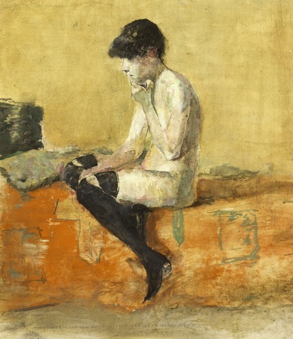 Hommage a Toulouse Lautrec : A Girl on a bed